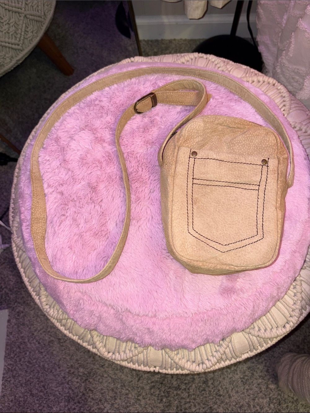 Wilsons Leather Tan Crossbody Pocket Bag